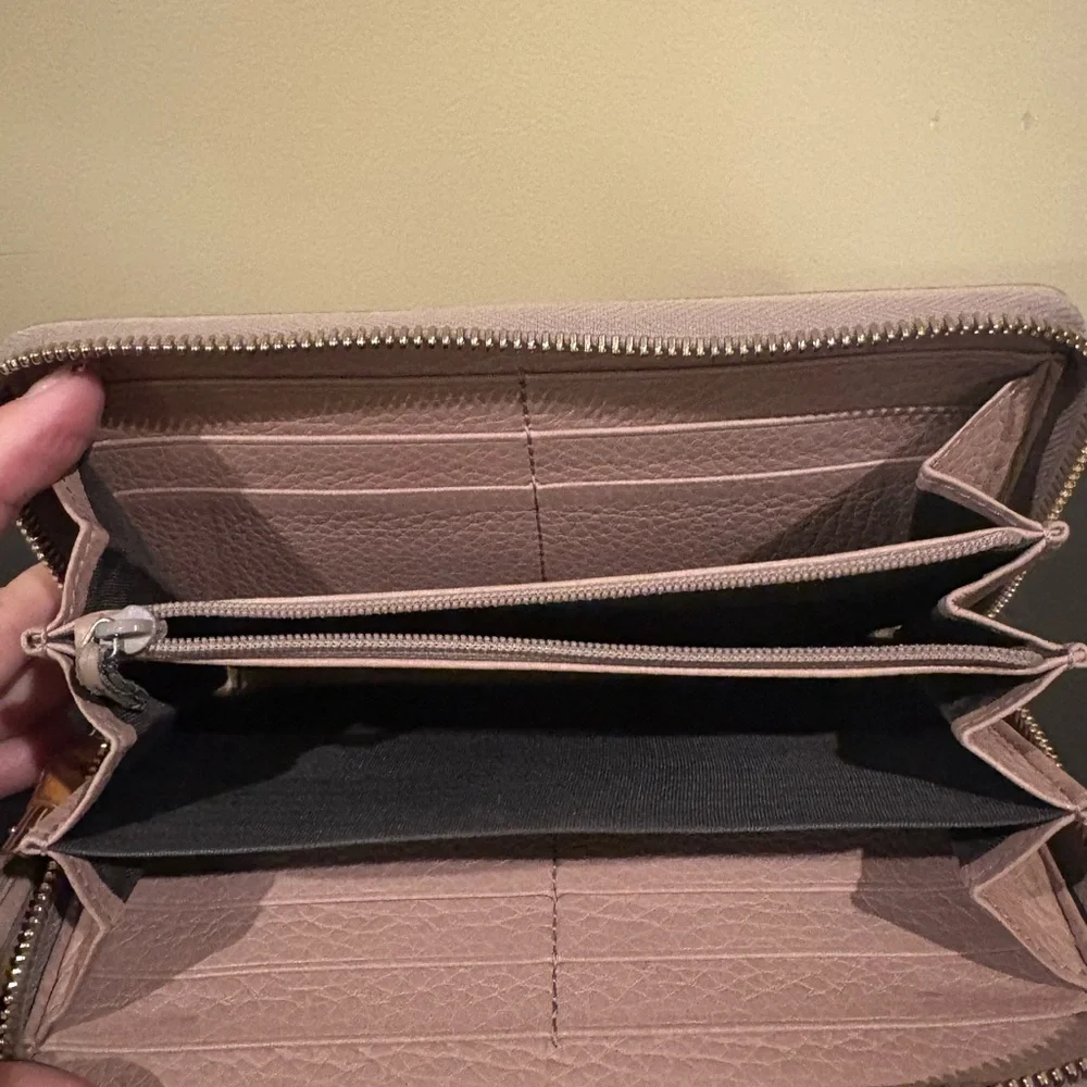 Gucci Bamboo Zip Around Continental Wallet | Mauve / Dusty Pink - Picture 5 of 10